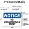 Signmission No Unauthorized Entry OSHA Notice Sign, Vinyl Decal, 10in W x 7in L, 2PK OS-2PACK-NS-D-710-L-15021 - alternate 6